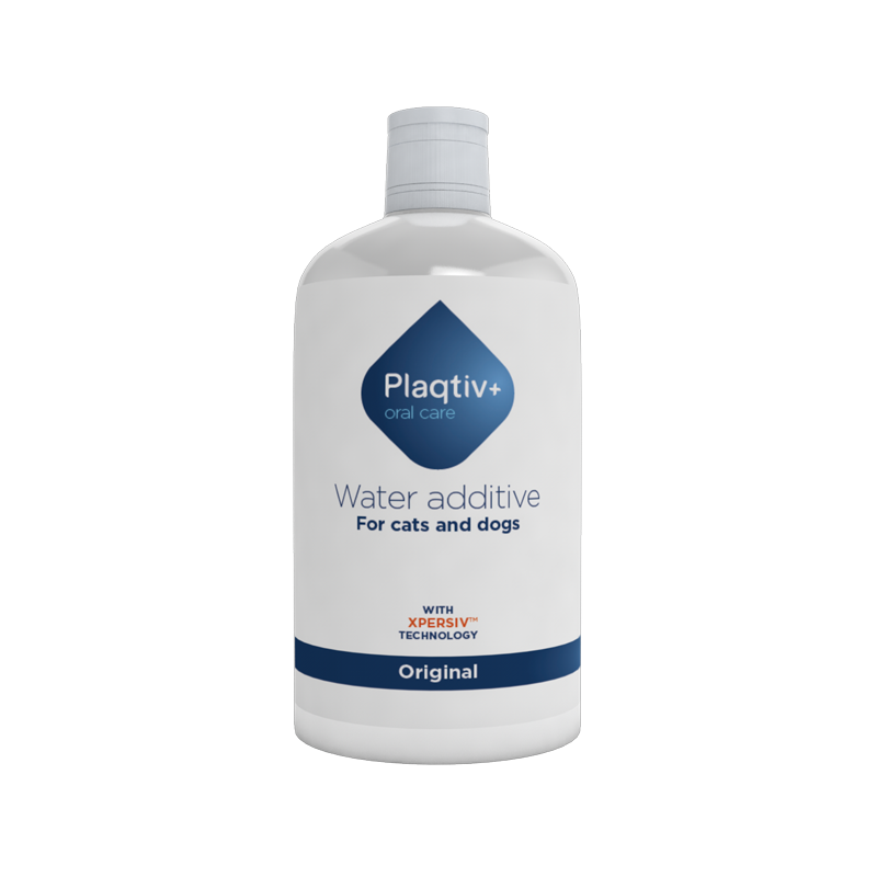 Plaqtiv+ dodatek do wody pomaga w walce z kamieniem nazębnym psów i kotów 500ml