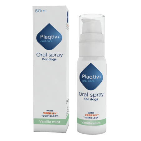 Plaqtiv+ oral spray 60 ml wspomaga prawidłową higienę jamy ustnej u psów i kotów