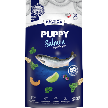 Baltica Puppy Salmon Hypoallergenic dla szczeniąt ras małych 3 kg
