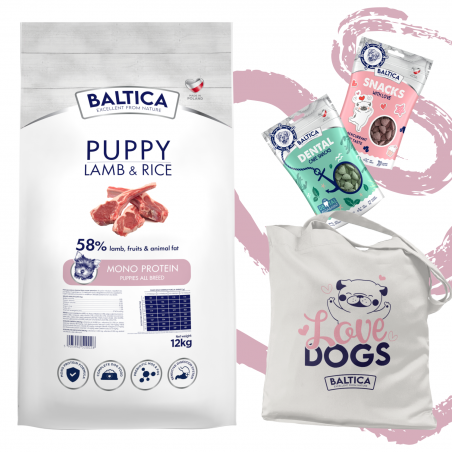 BALTICA HYPOALLERGENIC PUPPY LAMB & RICE 12 KG KARMA DLA SZCZENIĄT Z JAGNIĘCINĄ I RYŻEM-4508