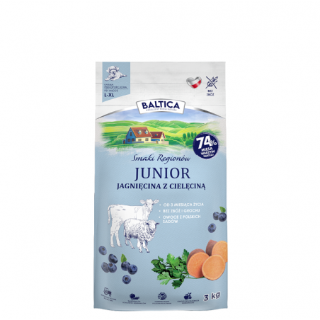 BALTICA JUNIOR JAGNIĘCINA Z CIELĘCINĄ 3KG