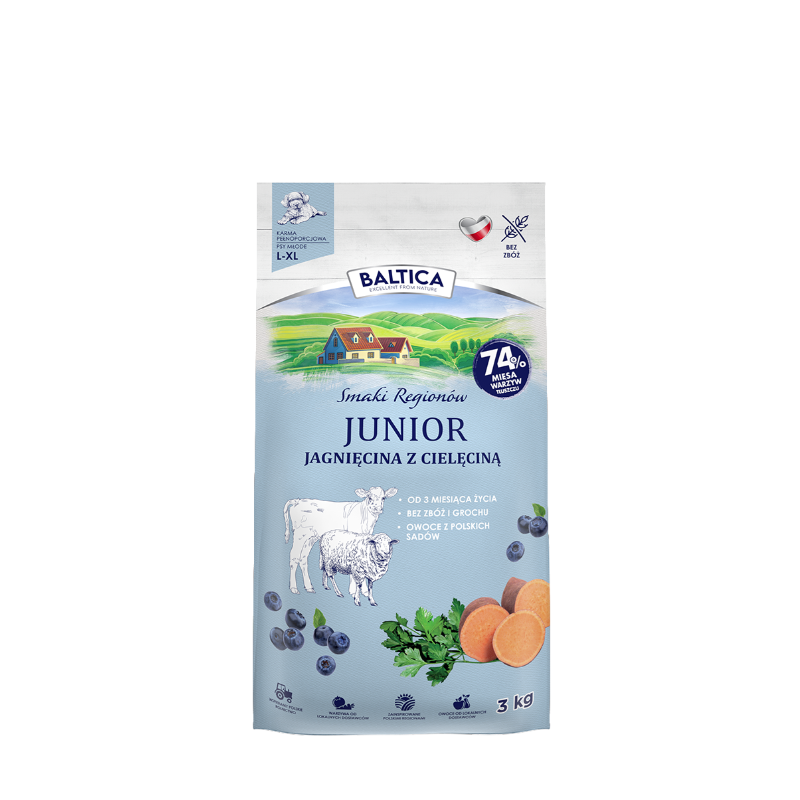 BALTICA JUNIOR JAGNIĘCINA Z CIELĘCINĄ 3KG