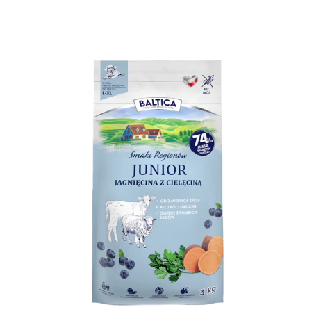 BALTICA JUNIOR JAGNIĘCINA Z CIELĘCINĄ 3KG