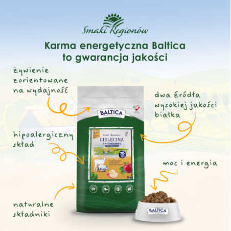 BALTICA ADULT CIELĘCINA Z WIEPRZOWINĄ M/L 3KG-7803