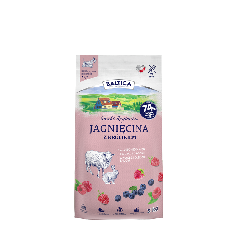 BALTICA ADULT JAGNIĘCINA Z KRÓLIKIEM XS/S 3KG