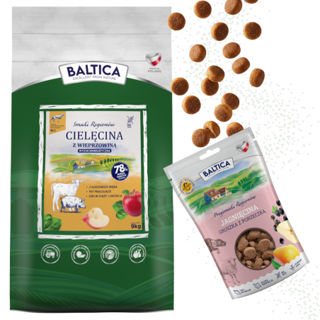 BALTICA ADULT CIELĘCINA Z WIEPRZOWINĄ M/L 9KG