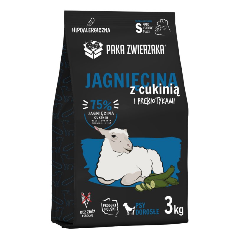 Paka Zwierzaka – Jagnięcina z cukinią „S” 3 kg