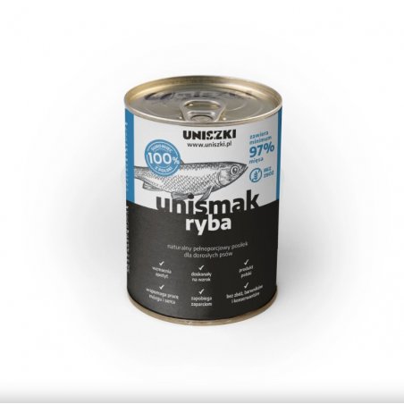 UNIsmak Naturalna Karma mokra dla psa z Rybą 410g