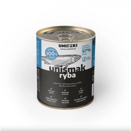 UNIsmak Naturalna Karma mokra dla psa z Rybą 800g