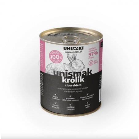 UNIsmak z Królikiem i Burakiem 800g – Zdrowa Karma mokra dla psa
