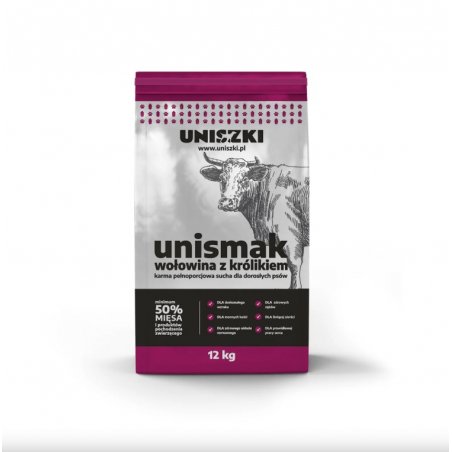 UNIsmak Karma Sucha dla Psa z Wołowiną i Królikiem 12 kg
