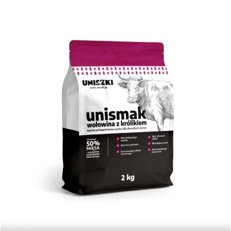 UNIsmak Karma Sucha dla Psa z Wołowiną i Królikiem 2 kg