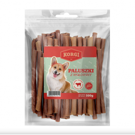 UNISZKI KORGI Paluszki z wołowiny 500 g – naturalne przysmaki dla psa