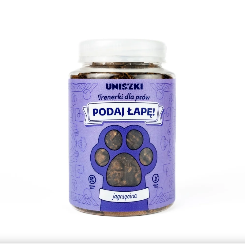 UNISZKI Trenerki Jagnięcina 210 g – naturalne smakołyki treningowe dla psa