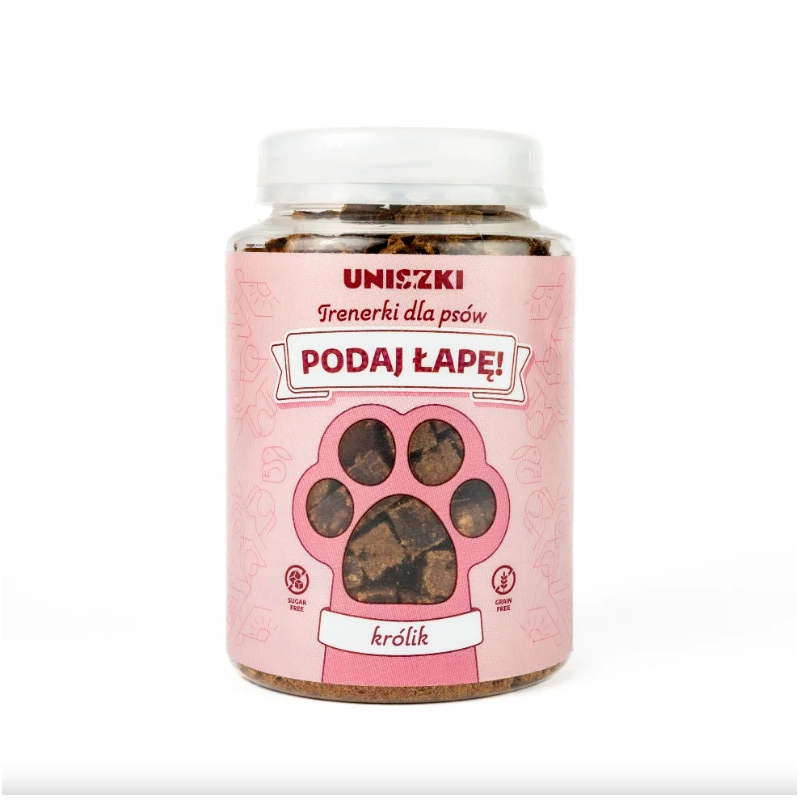 UNISZKI Trenerki Królik 210g – naturalne przysmaki treningowe dla psa