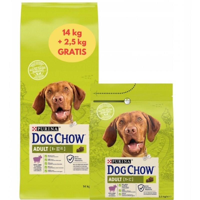 PURINA DOG CHOW ADULT JAGNIĘCINA 14+2,5KG 12609058