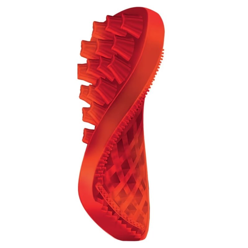 Pet+Me Firm Silicone Brush Red - szczotka silikonowa dla psa, do gęstej i długiej sierści z grubym podszerstkiem