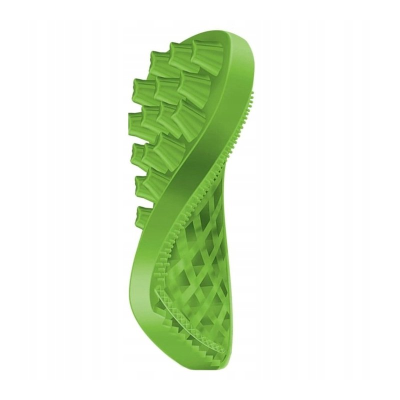 Pet+Me Soft Silicone Brush Green - szczotka silikonowa dla małych psów i kotów z długą, gęstą sierścią i miękkim podszerstkiem