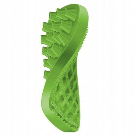 Pet+Me Soft Silicone Brush Green - szczotka silikonowa dla małych psów i kotów z długą, gęstą sierścią i miękkim podszerstkiem