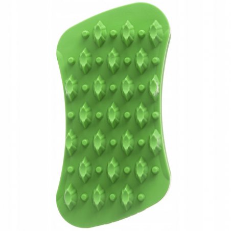 Pet+Me Soft Silicone Brush Green - szczotka silikonowa dla małych psów i kotów z długą, gęstą sierścią i miękkim podszerstkiem-8043