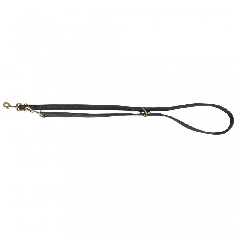 Skórzana regulowana smycz dla psa TRIXIE czarna, M–L: 2 m/20 mm
