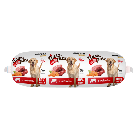 Nasz Pies Baton z wołowiną 1000 g karma mokra dla psa