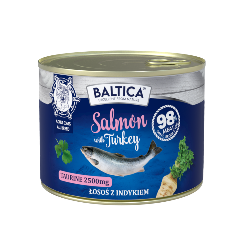 Baltica Excellent kot dorosły Salmon with Turkey 185 g