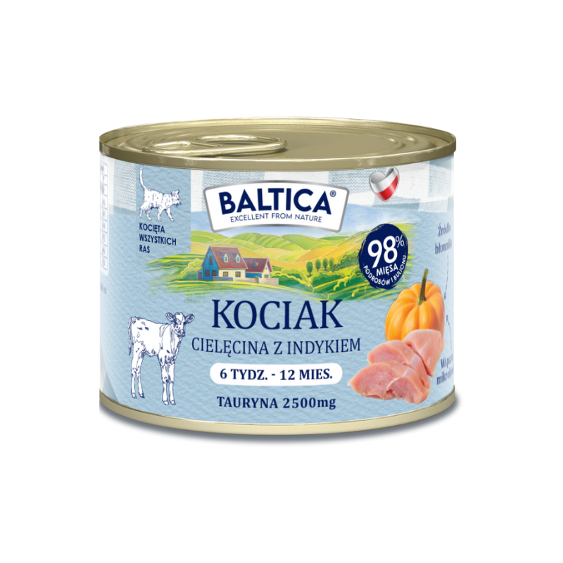 Baltica Smaki Regionów Kociak Cielęcina & Indyk 185 g