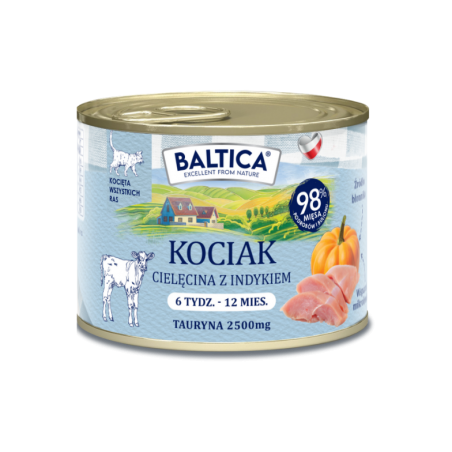 Baltica Smaki Regionów Kociak Cielęcina & Indyk 185 g