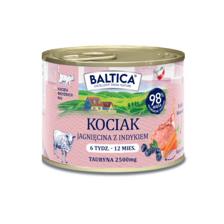 Baltica Smaki Regionów dla kociąt Jagnięcina & Indyk 185 g