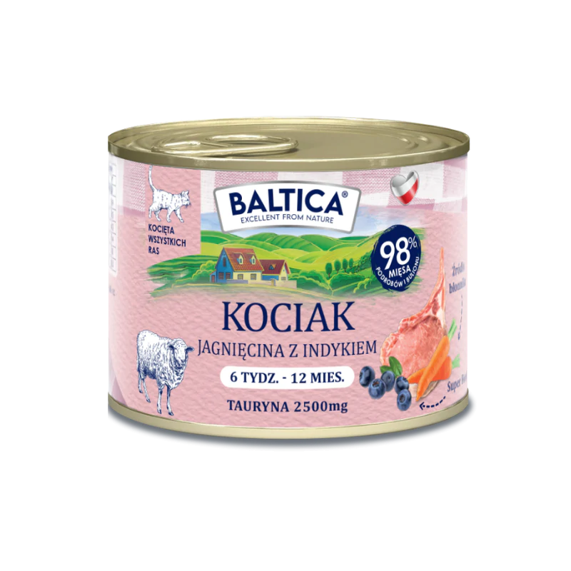 Baltica Smaki Regionów dla kociąt Jagnięcina & Indyk 185 g