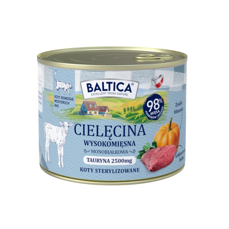 Baltica Smaki Regionów Kot dorosły Mono Cielęcina 185 g