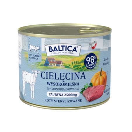 Baltica Smaki Regionów Kot dorosły Mono Cielęcina 185 g