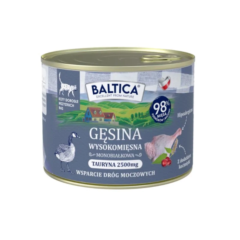 Baltica Smaki Regionów Kot Dorosły Mono Gęś 185 g
