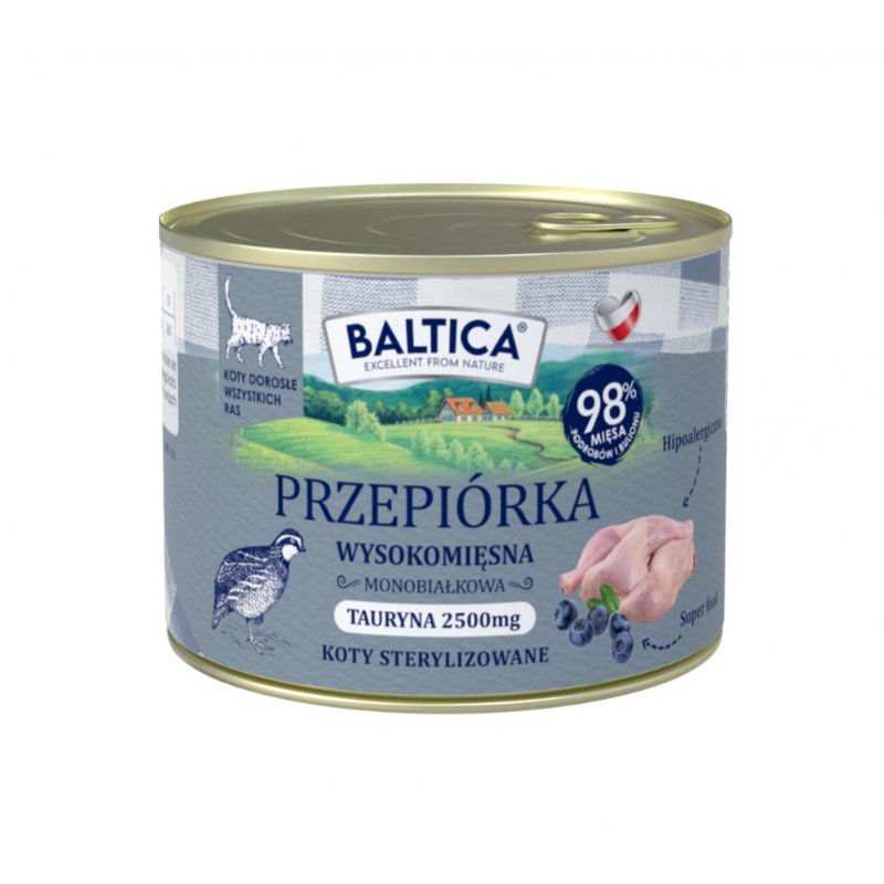 Baltica Smaki Regionów Kot dorosły Mono Przepiórka 185 g
