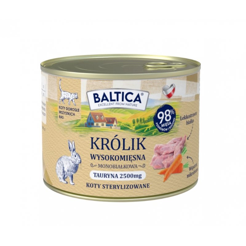Baltica Smaki Regionów Dorosły Kot Mono Królik 185 g