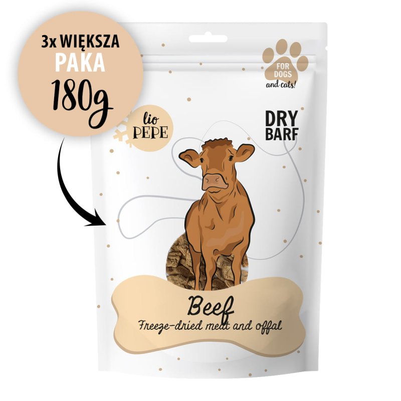 Przysmak liofilizowany PEPE wołowina 180 g