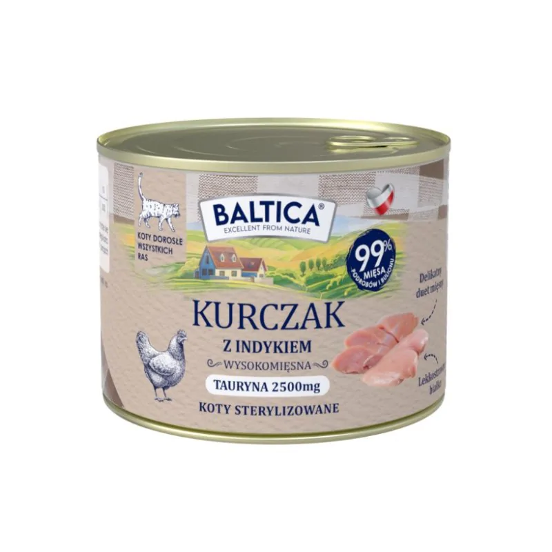 Baltica kot dorosły Kurczak z Indykiem 185g