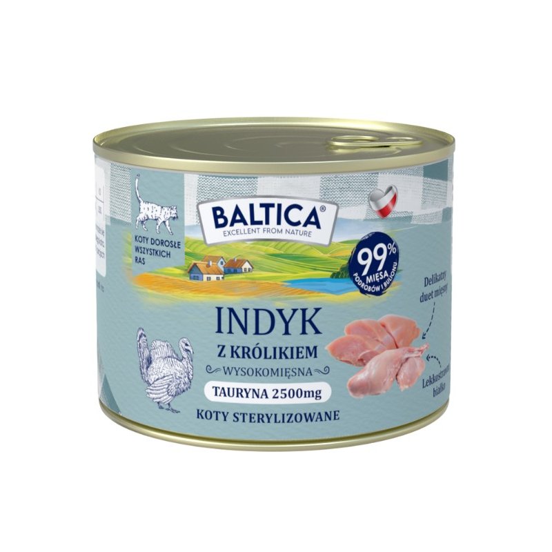 Baltica kot dorosły Indyk z Królikiem 185 g