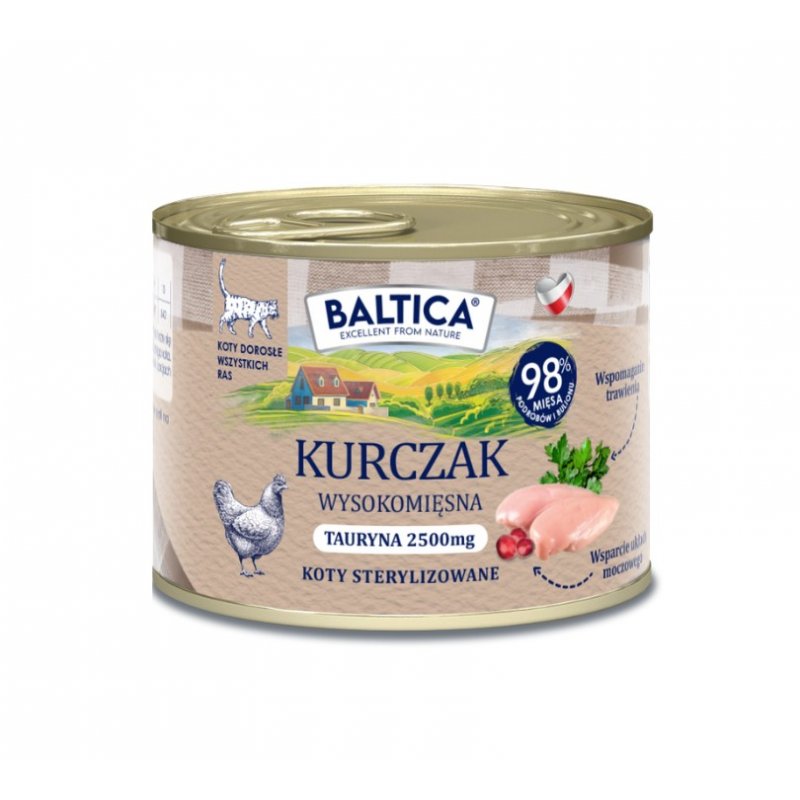 Baltica mokra karma dla kota kurczak 185 g