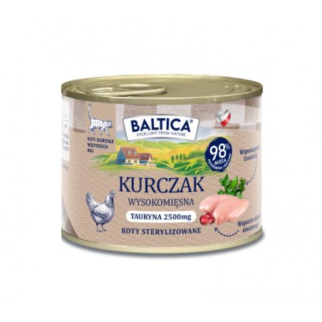 Baltica mokra karma dla kota kurczak 185 g