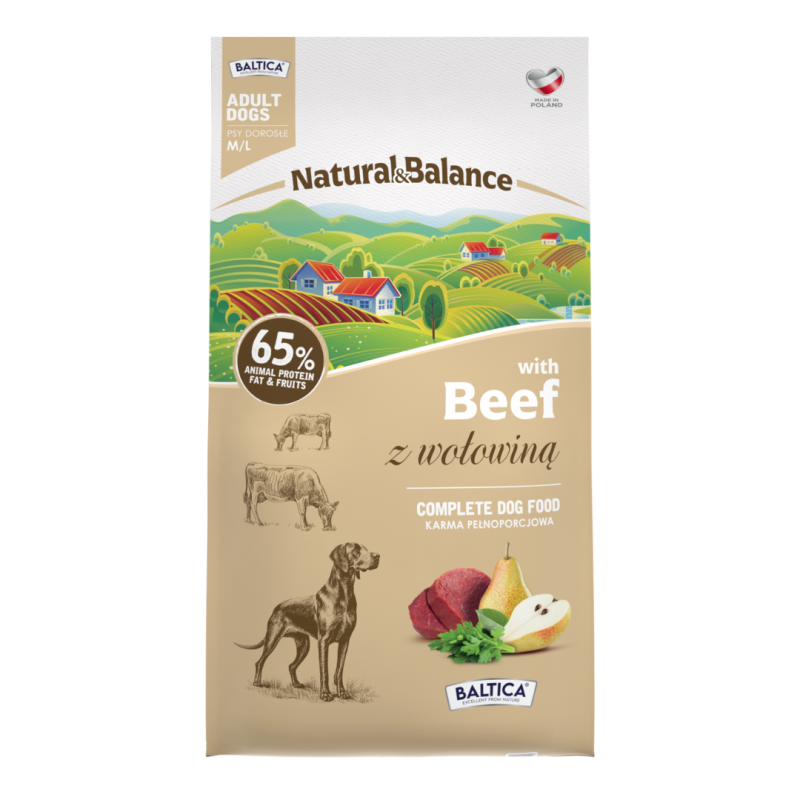 BALTICA Natural & Balance Wołowina M/L 9 kg