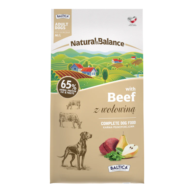 BALTICA Natural & Balance Wołowina M/L 9 kg
