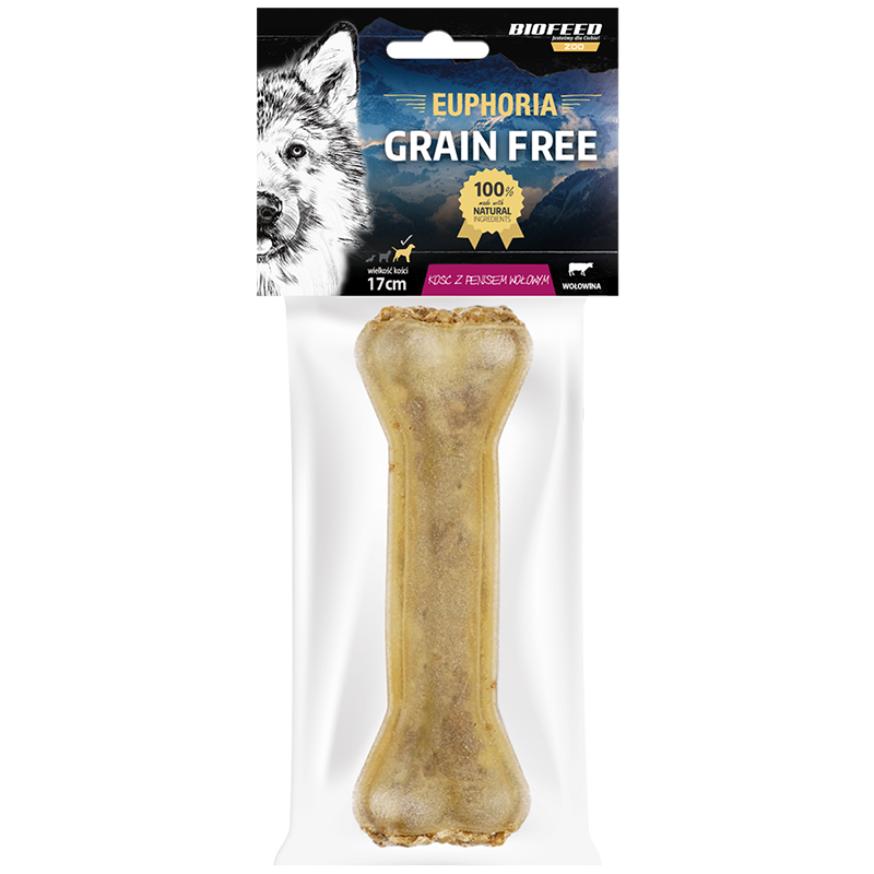 Euphoria Kość z penisem wołowym 17 cm