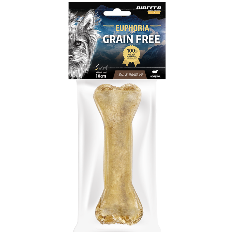 Euphoria Kość dla psa z jagnięciną 10 cm