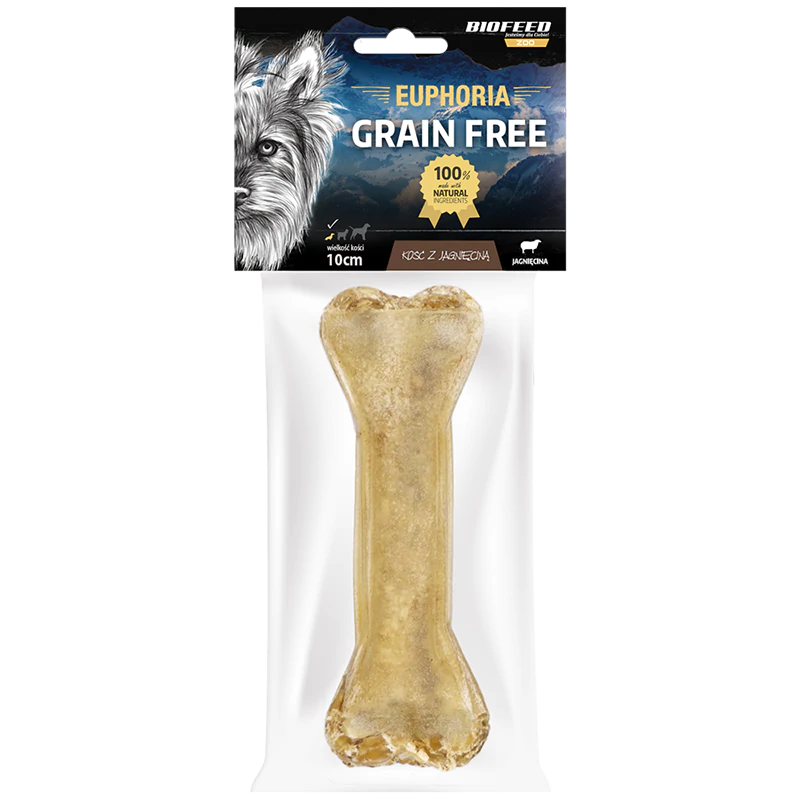 Euphoria Kość dla psa z jagnięciną 10 cm