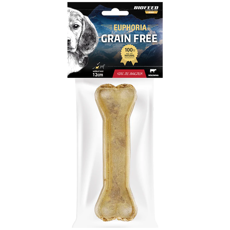 Euphoria Kość dla psa ze żwaczem 12 cm