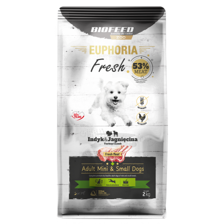 Euphoria Fresh Indyk z jagnięciną XS/S 2 kg-9196