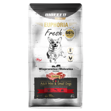 EUPHORIA Fresh z wieprzowiną i wołowiną XS/S 2 kg-9197