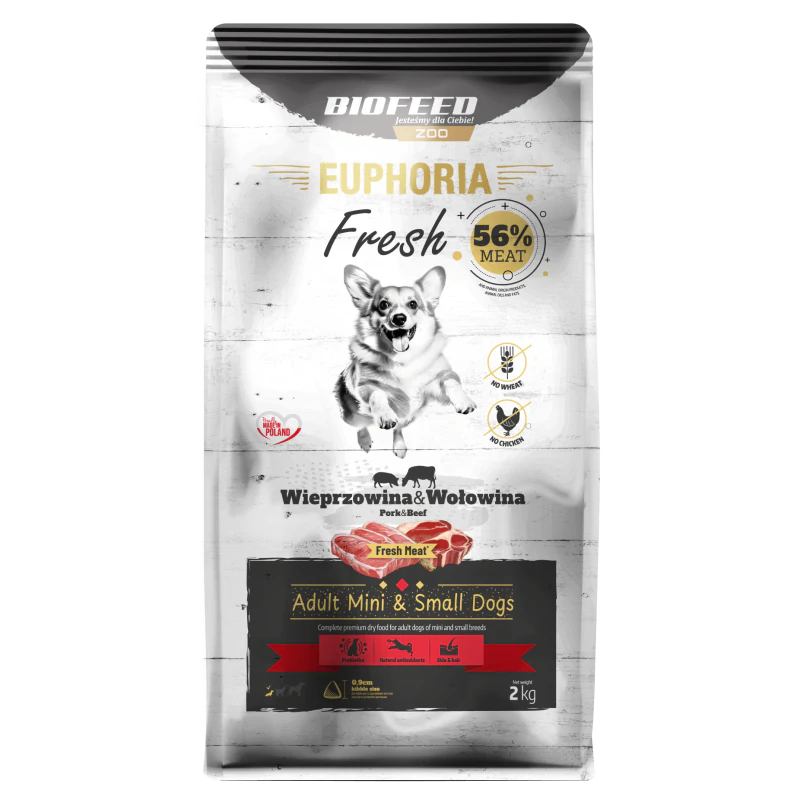 EUPHORIA Fresh z wieprzowiną i wołowiną XS/S 2 kg